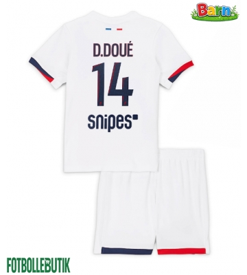 Paris Saint-Germain Desire Doue #14 Bortaställ Barn 2025-26 Kortärmad (+ Korta byxor)